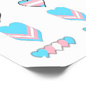 Transgender pride flags temporary tattoos (Angled)