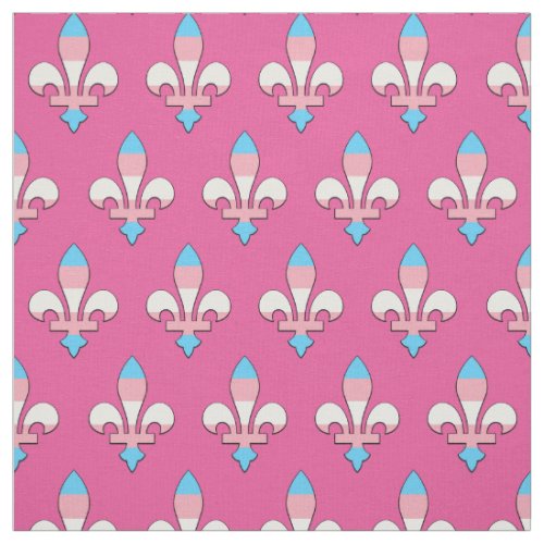 Transgender pride fleur_de_lis fabric