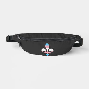 Transgender pride fleur-de-lis fanny pack