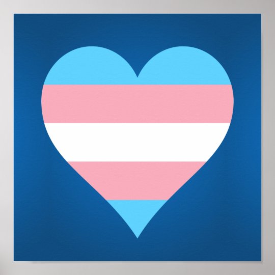 Transgender pride heart poster | Zazzle.com