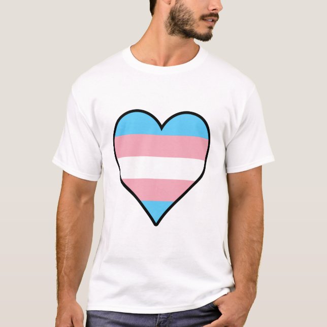 Transgender pride heart T-shirt (Front)