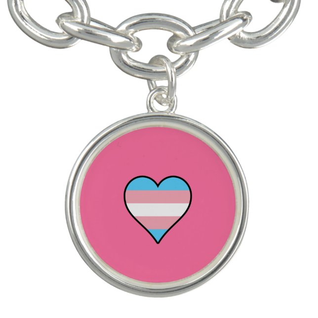 Transgender pride hearts bracelet (Design)