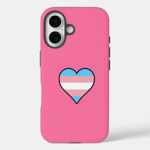Transgender pride hearts iPhone 16 case