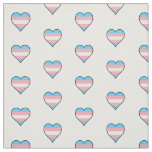 Transgender pride hearts fabric