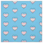 Transgender pride hearts fabric