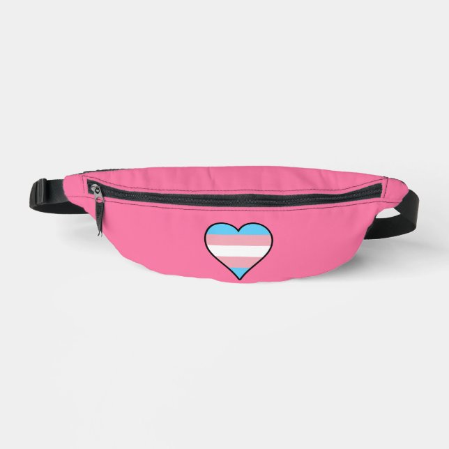 Transgender pride hearts fanny pack (Front)