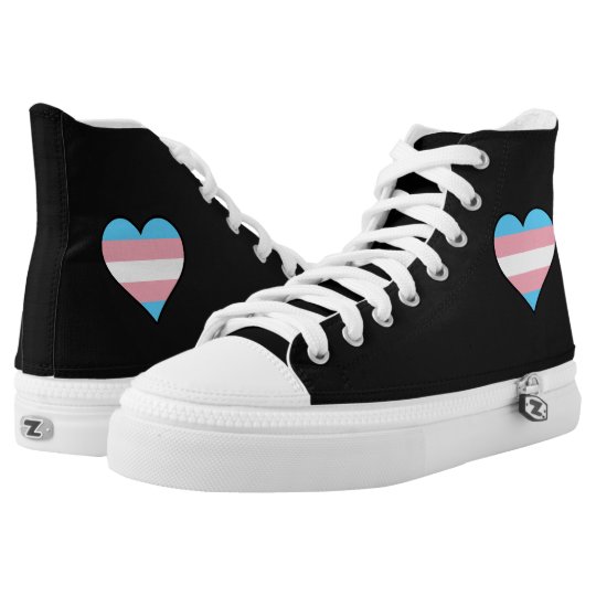 Transgender pride hearts HighTop sneakers