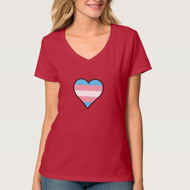 Transgender pride hearts T-Shirt (Front)
