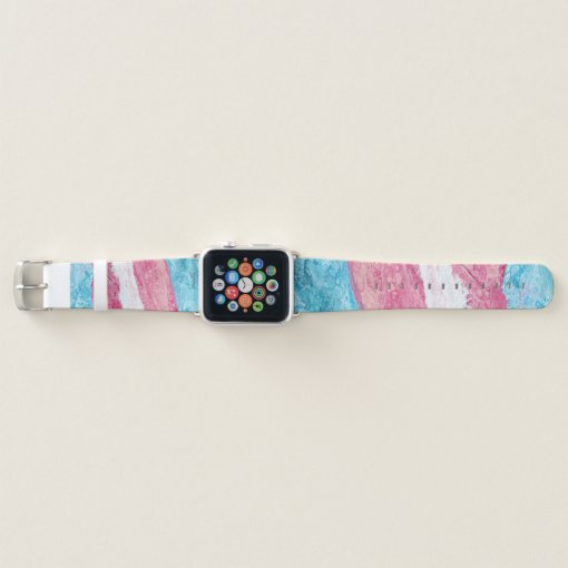 Transgender Pride | Leather Apple Watch Band | Zazzle