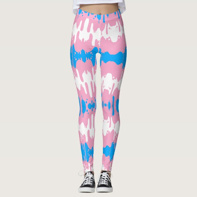 Transgender Pride LGBTQ Leggings (Front)