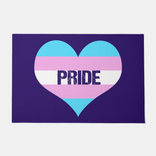 Transgender Pride Love Heart Doormat