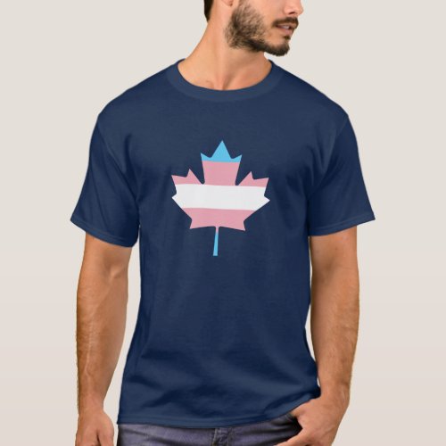Transgender pride maple leaf T_Shirt