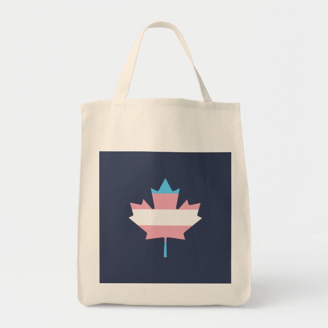 Transgender pride maple leaf  tote bag (Front)