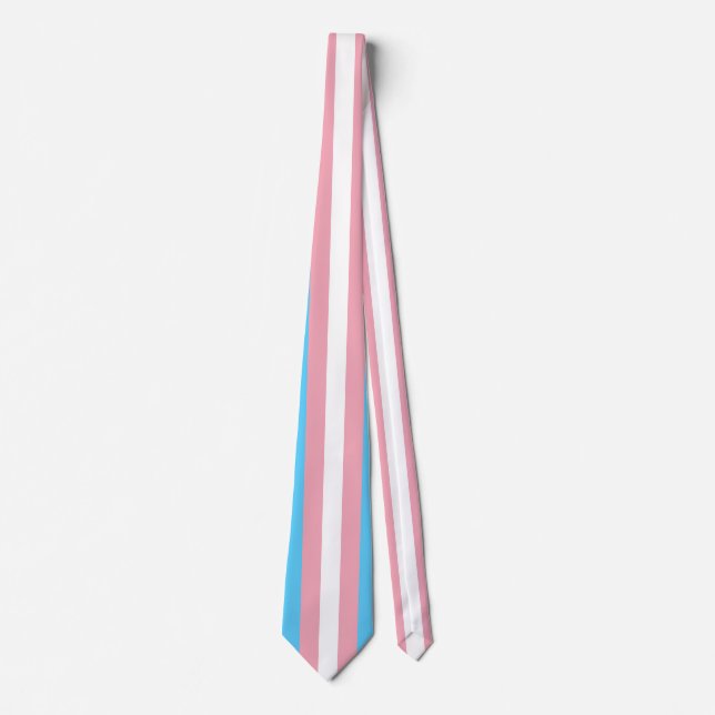 Transgender Pride Neck Tie (Front)
