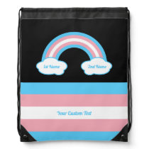 Transgender pride rainbow and flag drawstring bag Transgender pride rainbow and flag drawstring bag