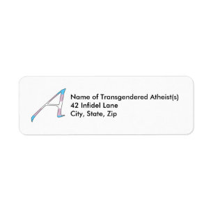 Transgender Pride "Scarlet" Letter A Labels