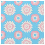 Transgender Pride seamless blue floral pattern Fabric