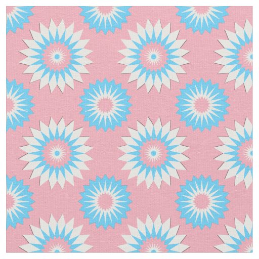 Transgender Pride seamless pink floral pattern Fabric