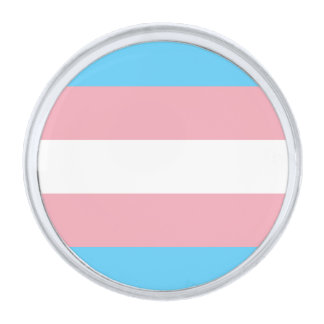 Transgender Pride Silver Finish Lapel Pin