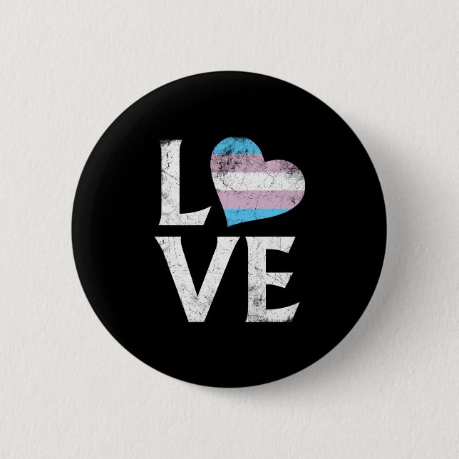 Transgender Pride Stacked Love Button (Front)