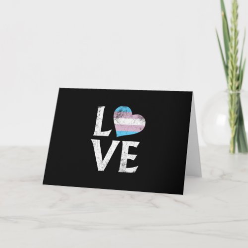 Transgender Pride Stacked Love Card