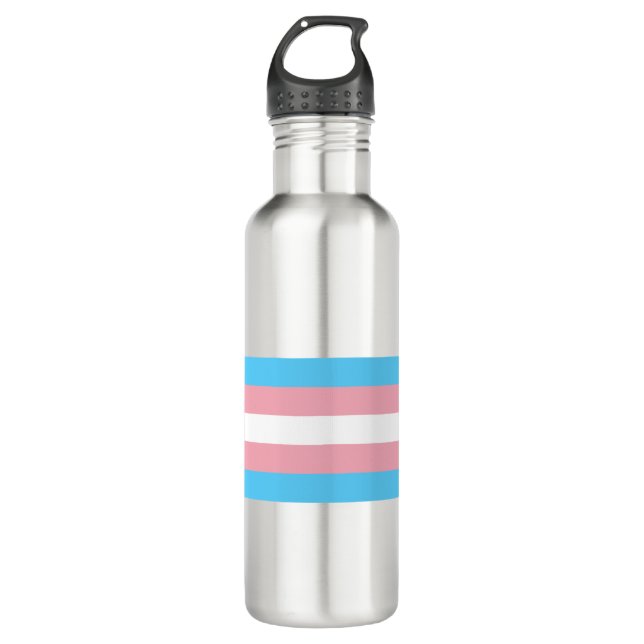 Transgender Pride Stainless Steel Water Bottle (Front)