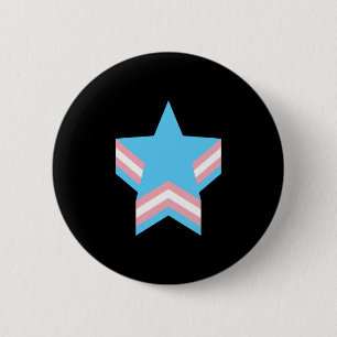 Transgender pride stars button