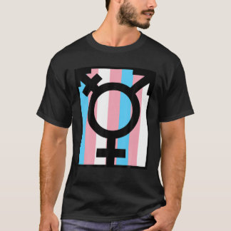 Transgender Pride " Symbol And Flag " Clothing T-Shirt