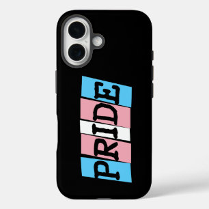 Transgender Pride text iPhone 16 Case