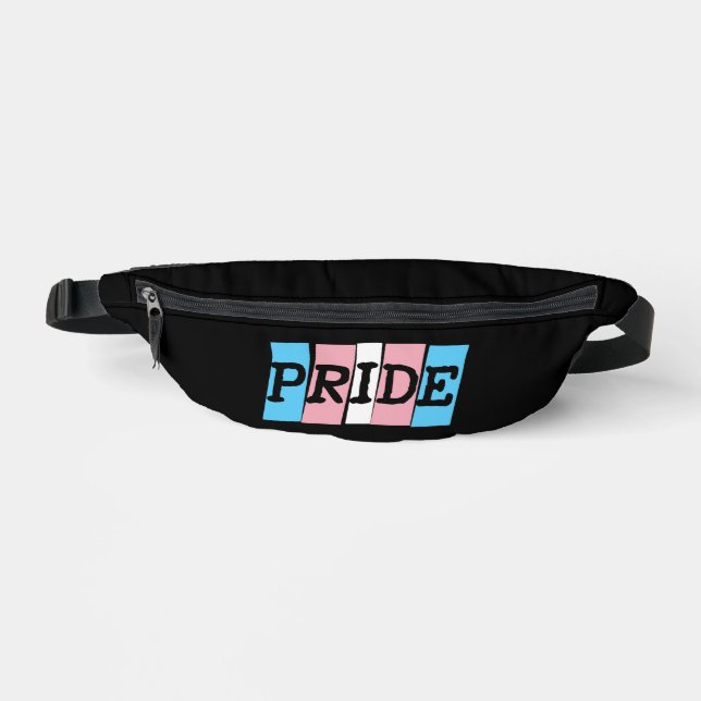 Transgender Pride text Fanny Pack (Front)