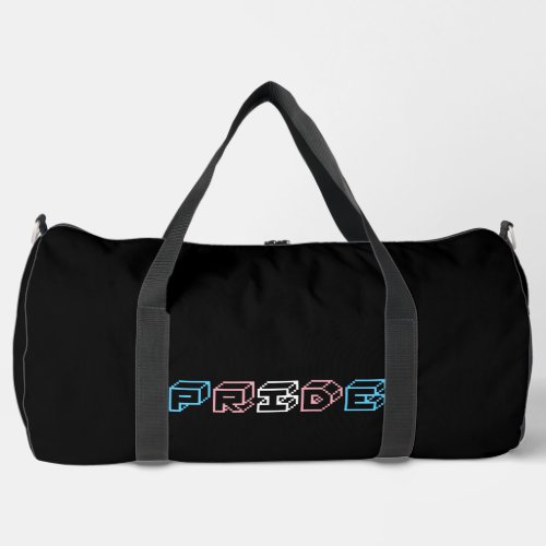 Transgender pride text sign  duffle bag