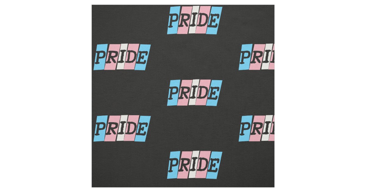 Transgender pride text sign fabric | Zazzle