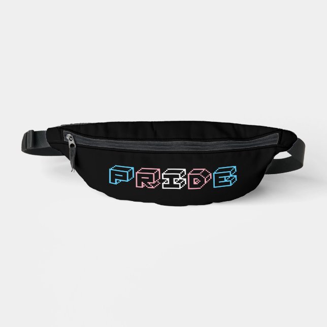 Transgender pride text sign fanny pack (Front)