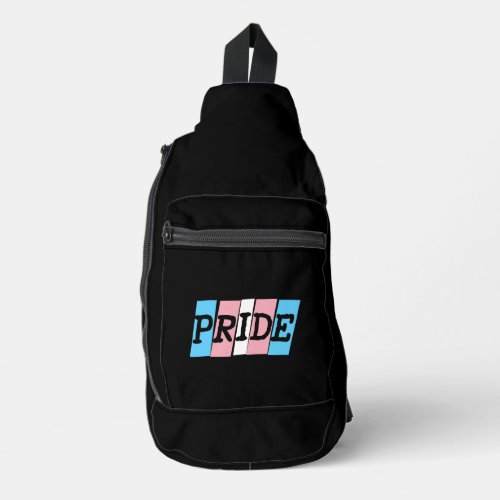 Transgender Pride text Sling Bag