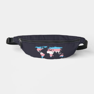 Transgender pride world map   fanny pack