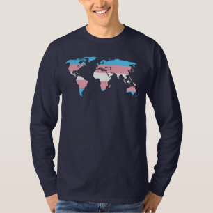 Transgender pride world map  T-Shirt
