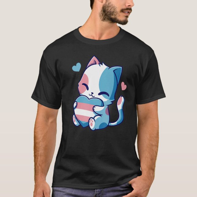 Transgender Purride Feline The Purride LGBT Gay Pr T-Shirt (Front)