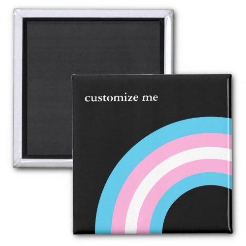 Transgender Rainbow Arc Pride Flag Personalized Magnet