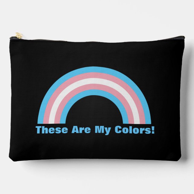 Transgender rainbow pride   accessory pouch (Front)