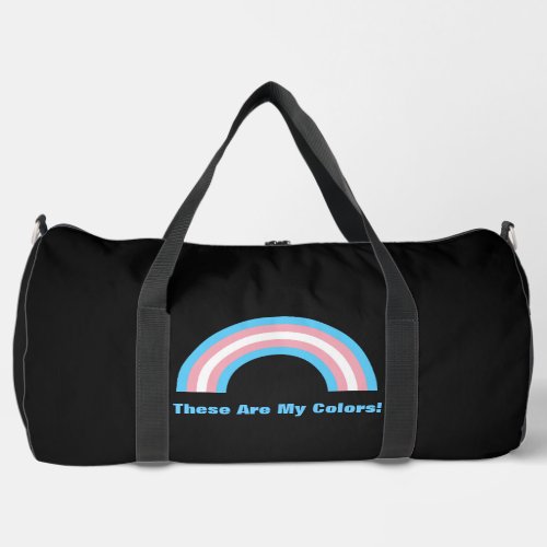 Transgender rainbow pride  duffle bag