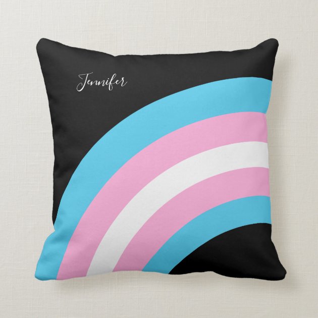 Pansexual Flag Queer Pans Gift Pride Month LGBTQ Cute Cat Gift Queer Pansexual Throw Pillow 16x16 Multicolor