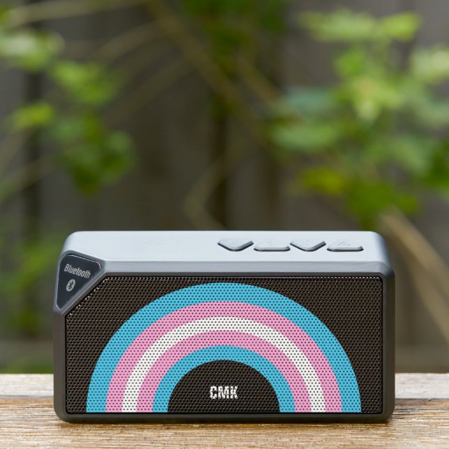 Transgender Rainbow Pride Flag Personalized Bluetooth Speaker (Insitu(Outdoor))