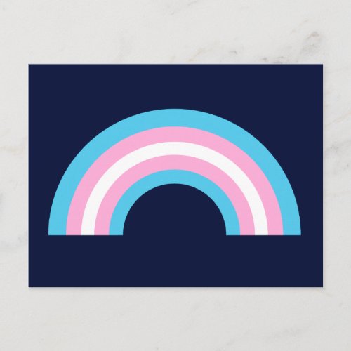 Transgender Rainbow Pride Flag Postcard
