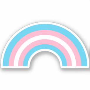 Transgender Rainbow Pride Flag Sticker