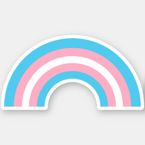Transgender Rainbow Pride Flag Sticker