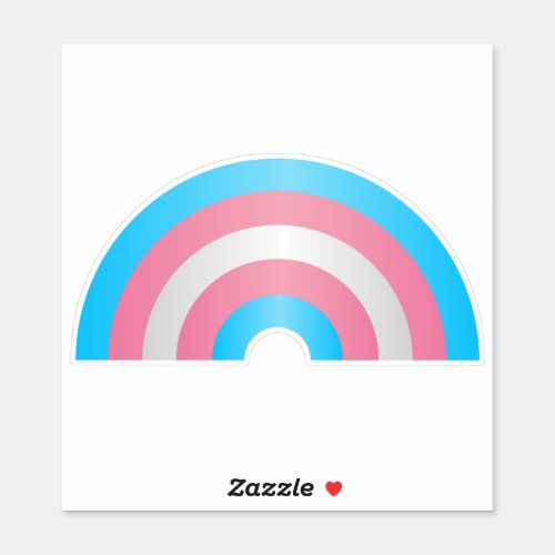 Transgender Rainbow Pride Flag Sticker