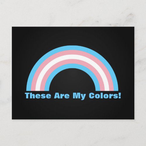 Transgender rainbow pride  Postcard