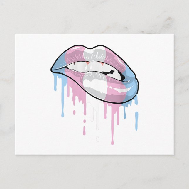 Transgender Sexy Lips Postcard (Front)