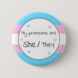 Transgender She/They Pronoun Pin