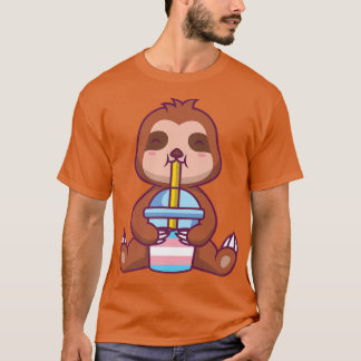 transgender sloth bubble tea transgender sloth bub T-Shirt
